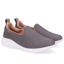 Tênis Slip On Cinza Tecido