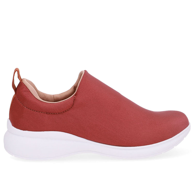 Tênis Slip On Marrom Elastano
