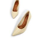 Scarpin Vanilla Salto Alto Couro Bico Fino