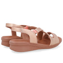 Sandália Plataforma Couro Laranja