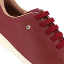 Tênis Casual Vermelho Couro Detalhe Laser