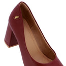 Scarpin Vermelho Couro Liso