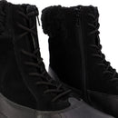 Tênis Cano Médio Preto Couro Pêlo