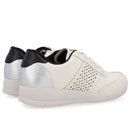 Tênis Couro Branco Marfim Detalhe Lateral