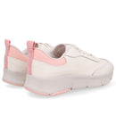 Tênis Couro Branco Marfim Detalhe Laranja Claro