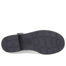 Bota Salto Bloco Preta Fivelas Elástico