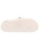 Mule Bege Bico Redondo Enfeites