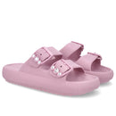 Slide Plataforma Poofy Rosa Eva Fivela Brilho