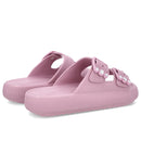 Slide Plataforma Poofy Rosa Eva Fivela Brilho