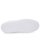 Tênis Casual Branco Couro Cadarço Elástico