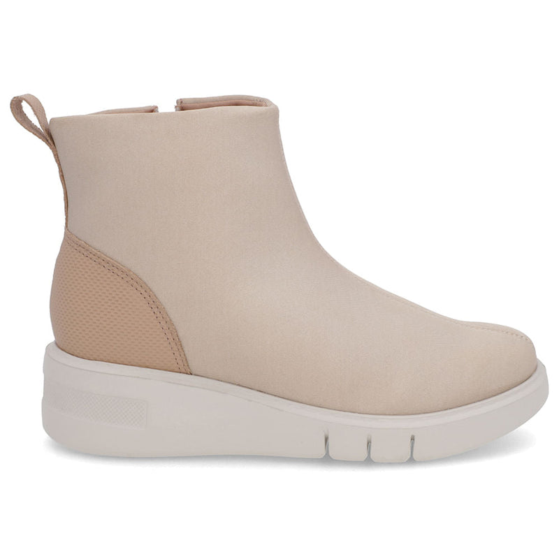 Bota Tecido Bege Cano Baixo