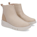 Bota Tecido Bege Cano Baixo