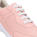 Tênis Cadarço Elástico Couro Laranja