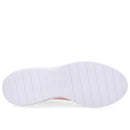 Tênis Cadarço Elástico Couro Laranja