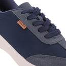 Tênis Tecido Azul Bico Couro