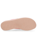 Chinelo Salto Baixo Couro Laranja