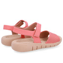 Sandália Salto Plataforma Couro Laranja Fecho-Flex