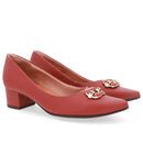 Scarpin Couro Marrom Bico Fino